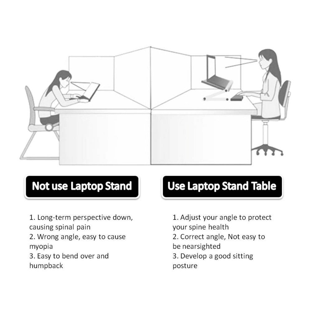 Foldable Laptop Stand Ergonomic Desk Tablet Holder - Gadget Garb