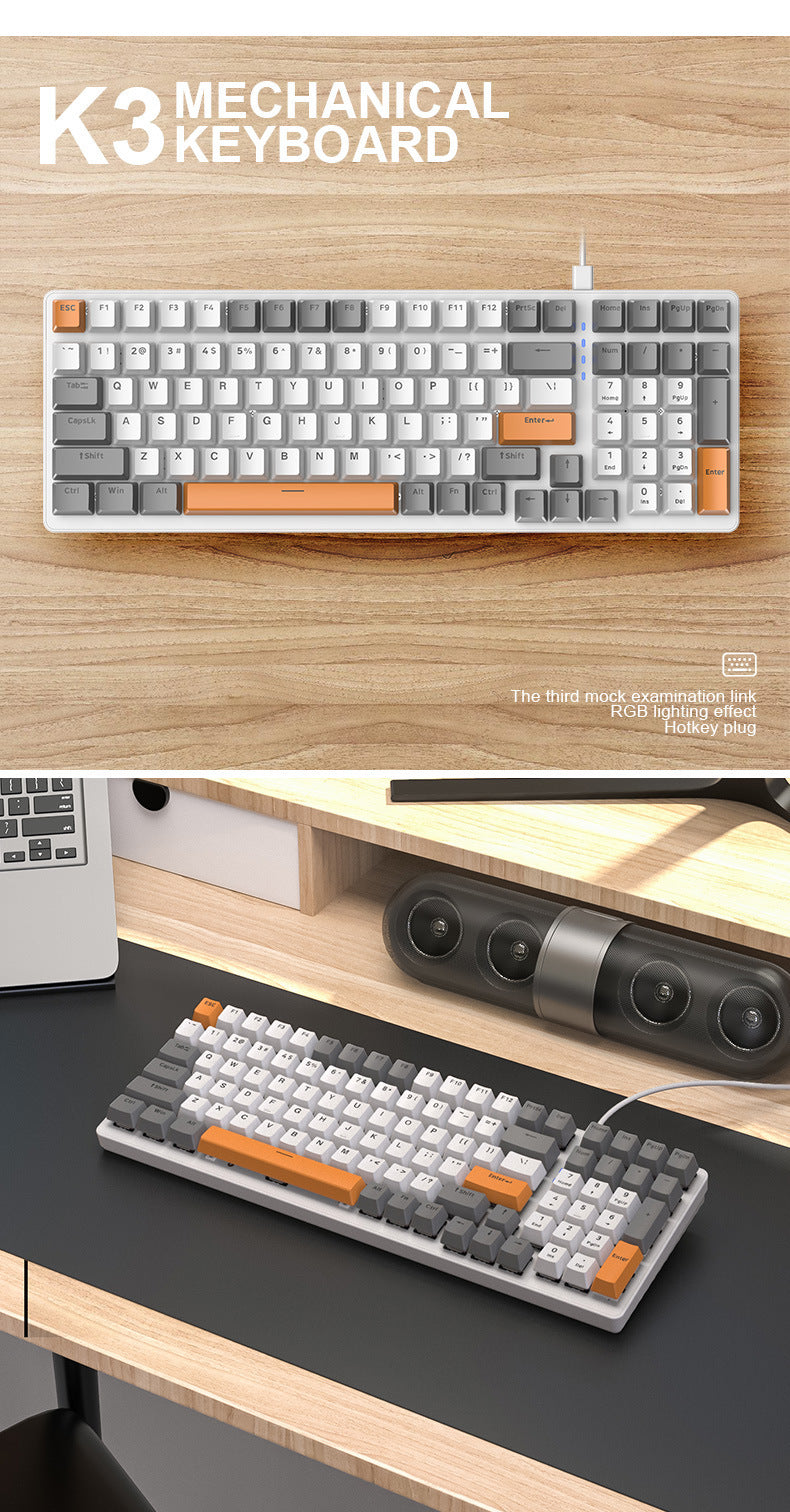 Plastic Mechanical Keyboard For Computer - Gadget Garb